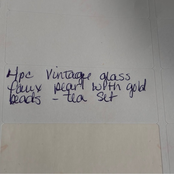 Pearl and gold beaded handmade tea set - Picture 13 of 13